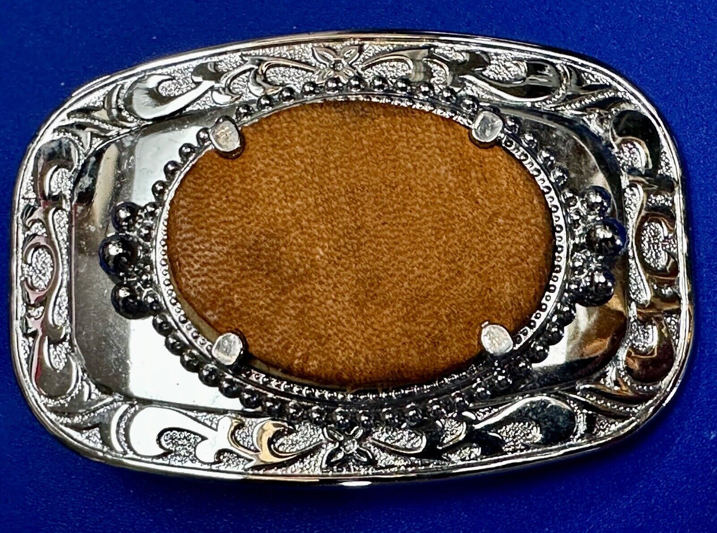 30 x 40 mm Silver Tone Horizontal Belt Buckle for your Cabochon Gem Stone