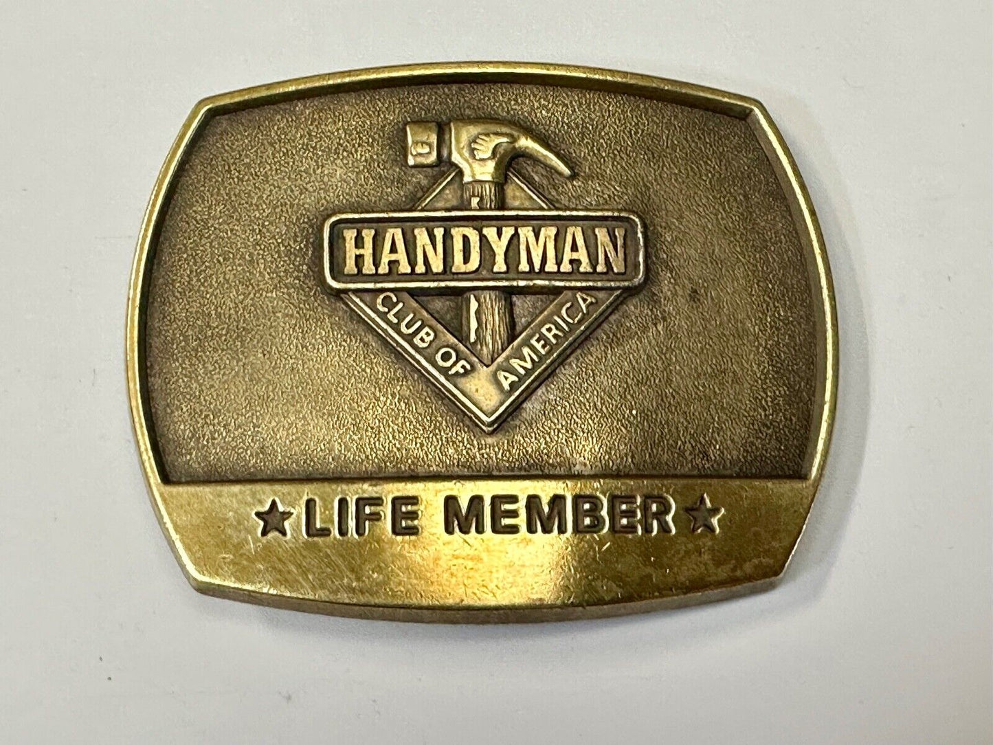 Vintage Handyman Club Of America Life Member Belt Buckle 1996
