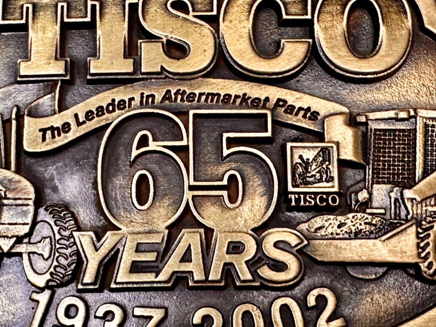 65 Years TISCO 2002 Tractor Implement Supply company NOS Belt Buckle