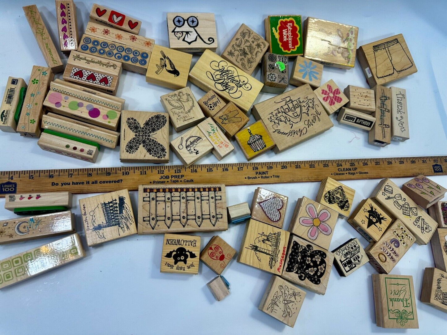 6.5 Pounds of Rubber Stamps HUGE LOT - Mostly NEW! Scrapbook Teachers SCORE!