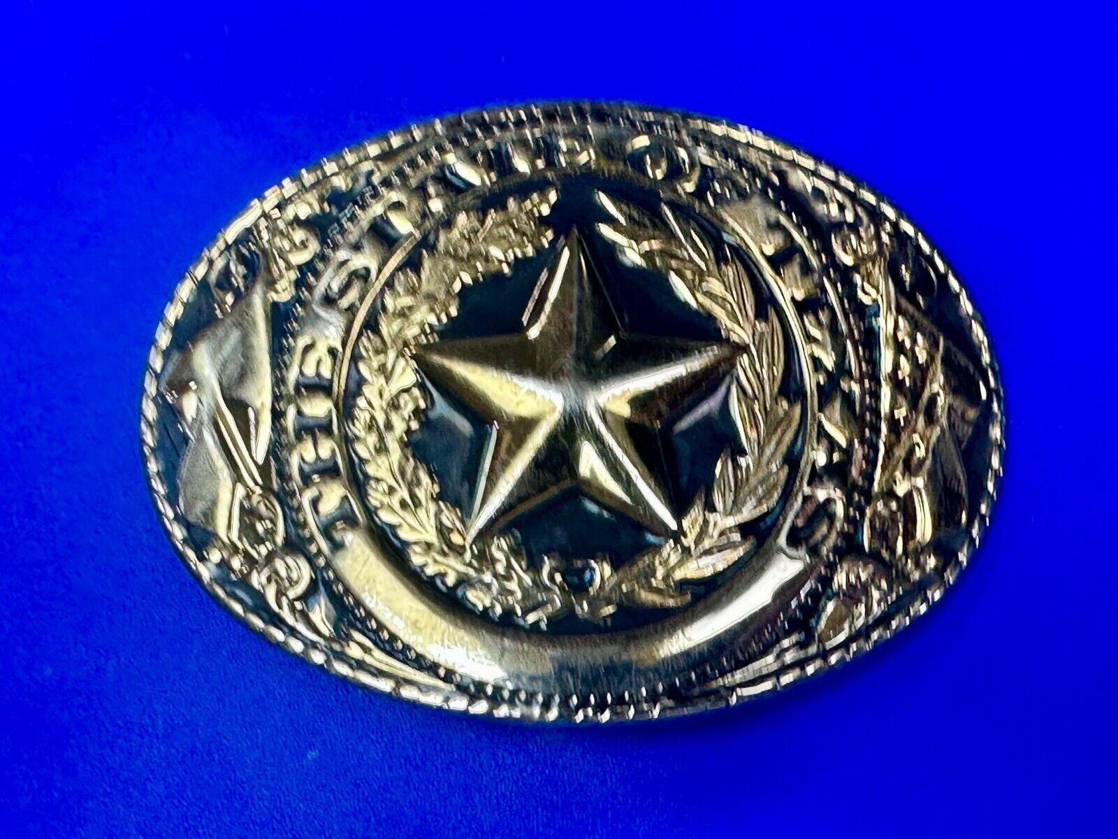 The Great State of Texas Star & Flag & Pride! USA made belt buckle marked W