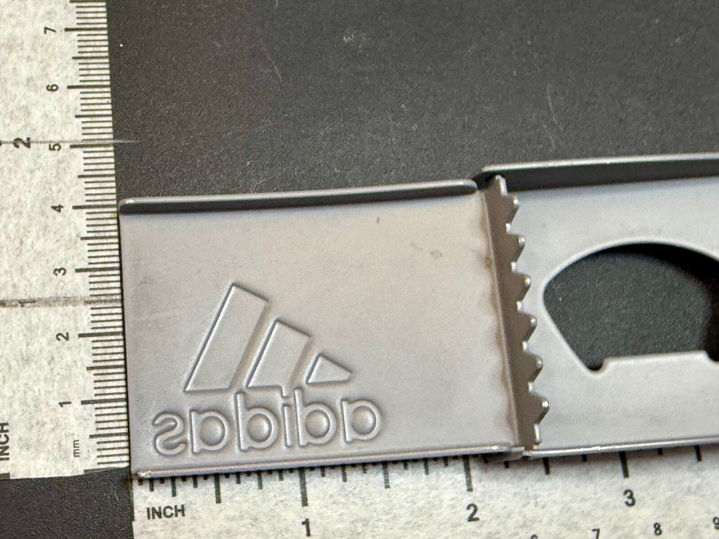 Adidas Logo Golf Reversible Web Gray Color Belt Buckle