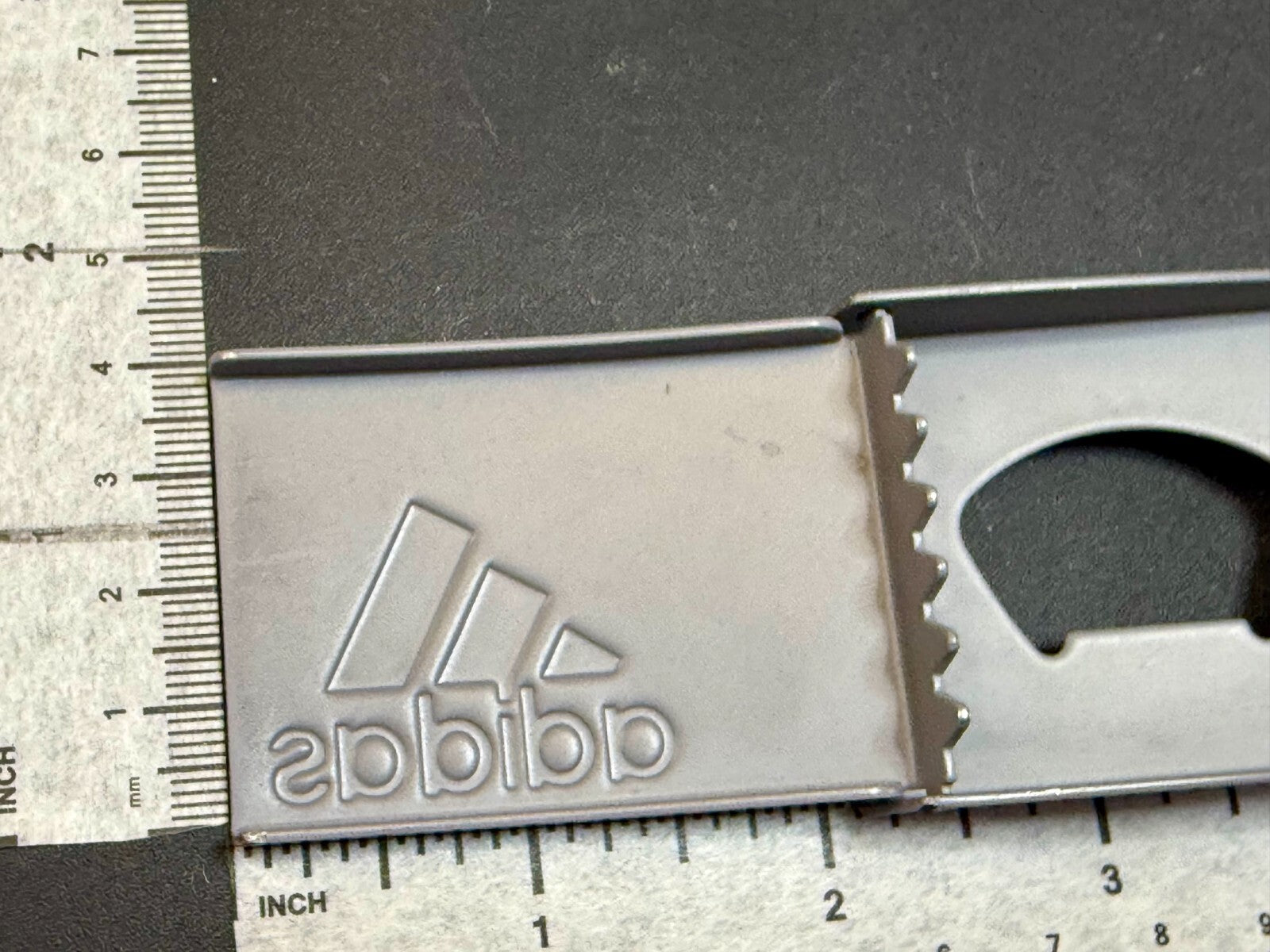 Adidas Logo Golf Reversible Web Gray Color Belt Buckle