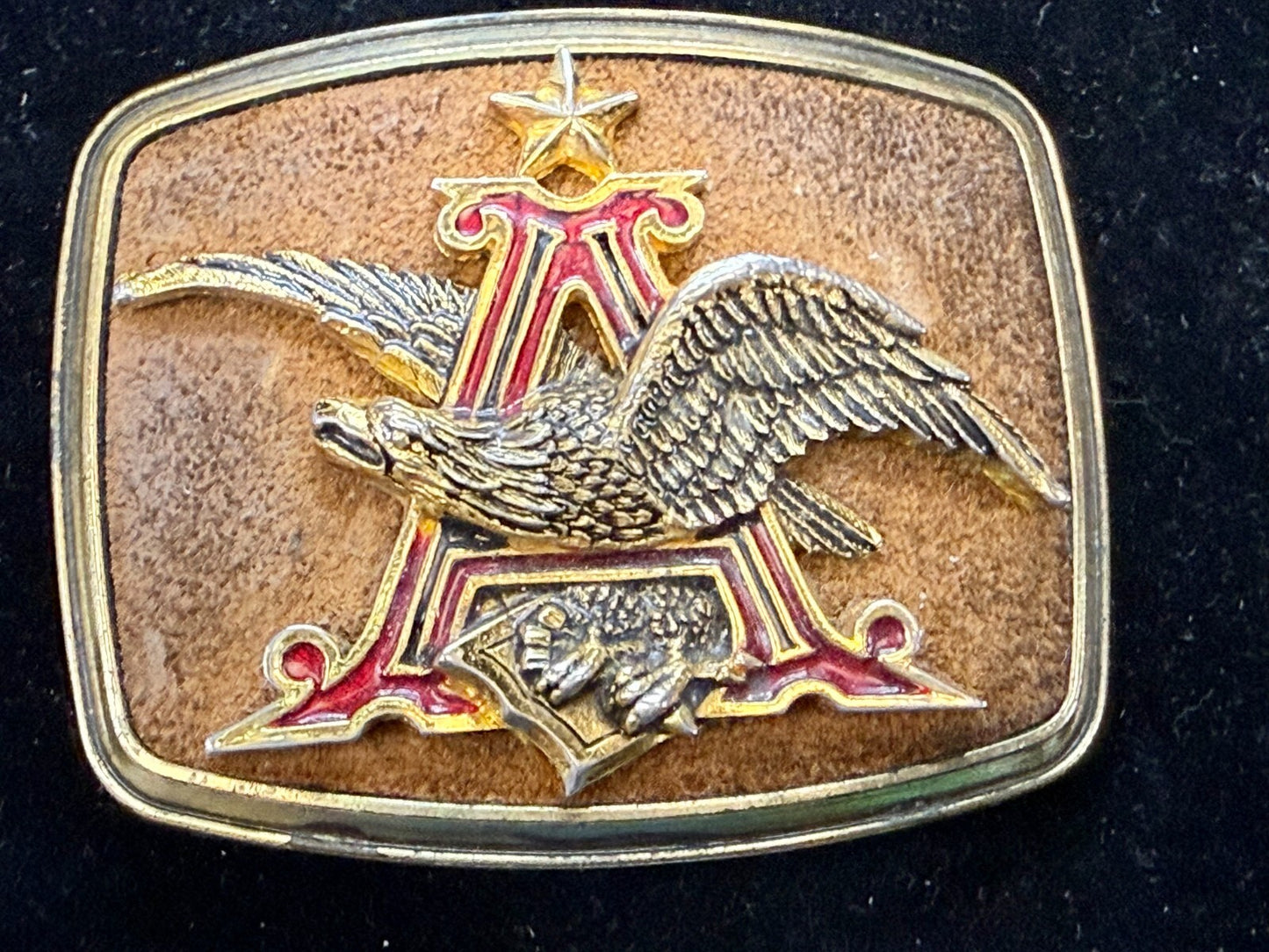 Anheuser Busch Beer Logo Promotional Vintage 1979 Raintree Belt Buckle