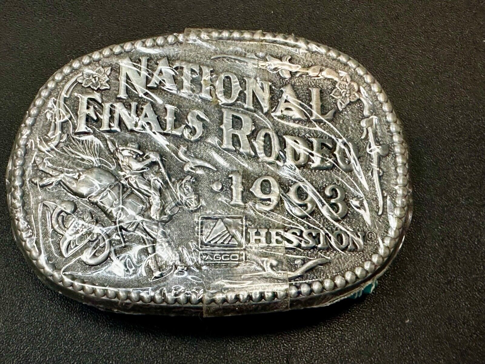 1993 NFR National Finals Rodeo  NOS Youth Size Hesston Commemorative Belt Buckle