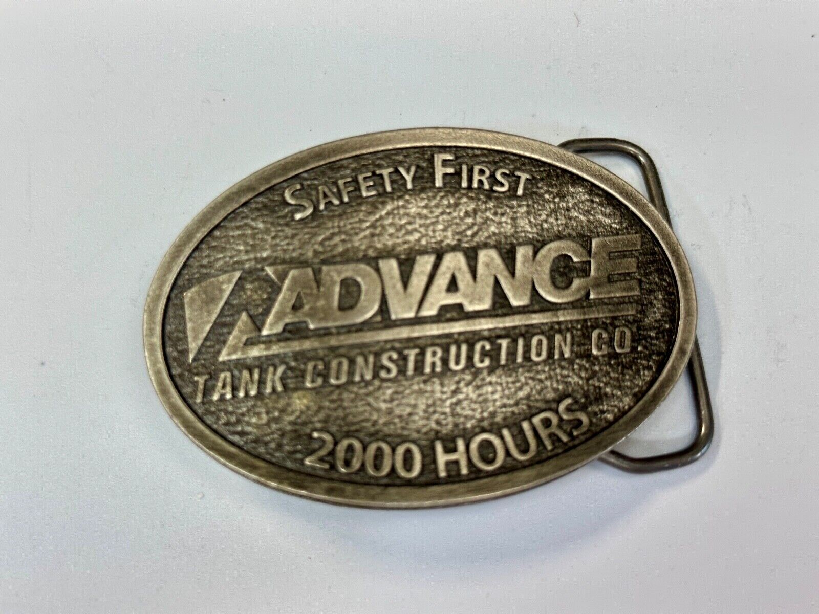 Advance Construction Safety First Award 2000 Hours belt buckle