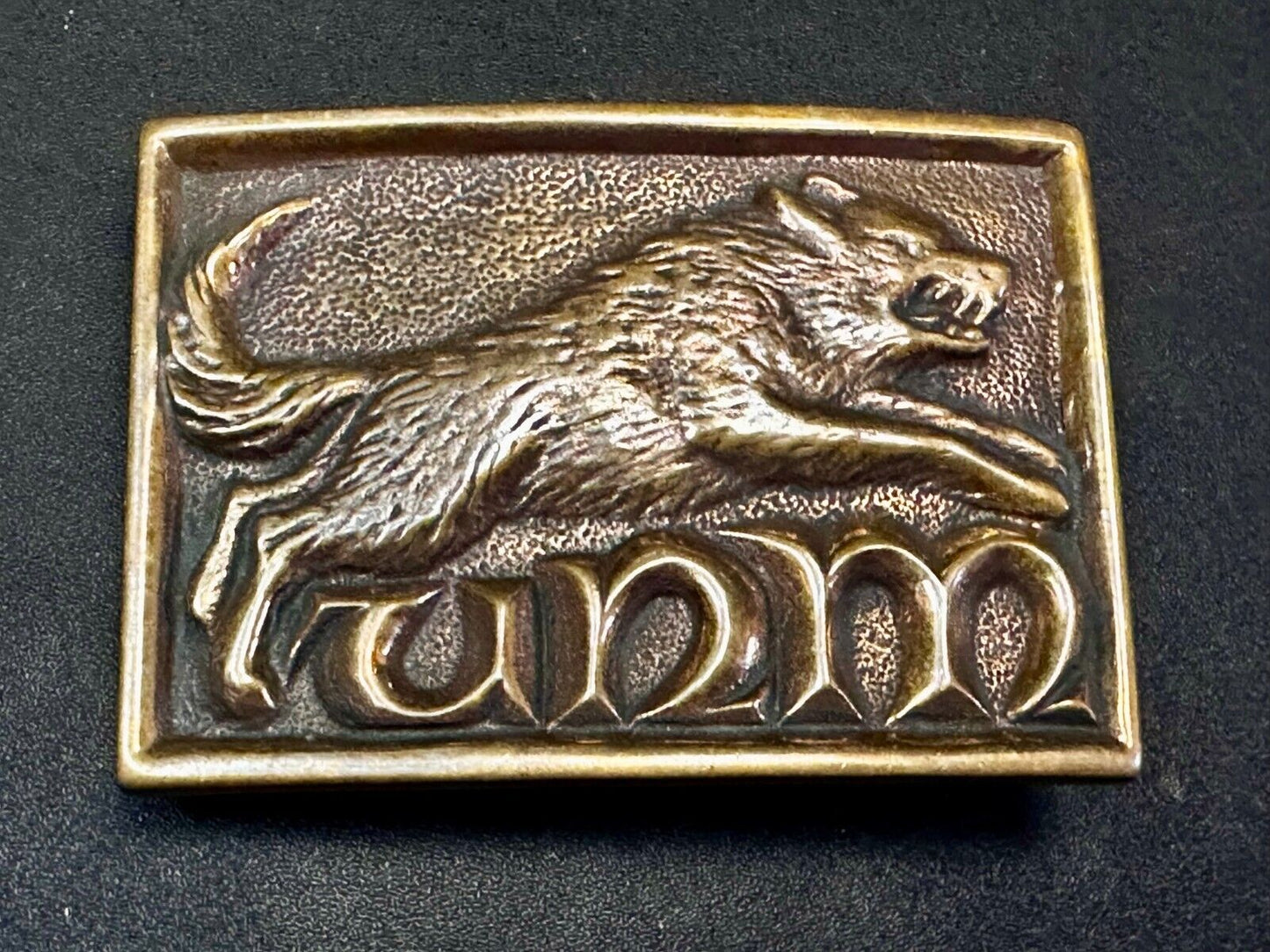 UNM Lobos University New Mexico  Vintage School Spirit Football Belt Buckle
