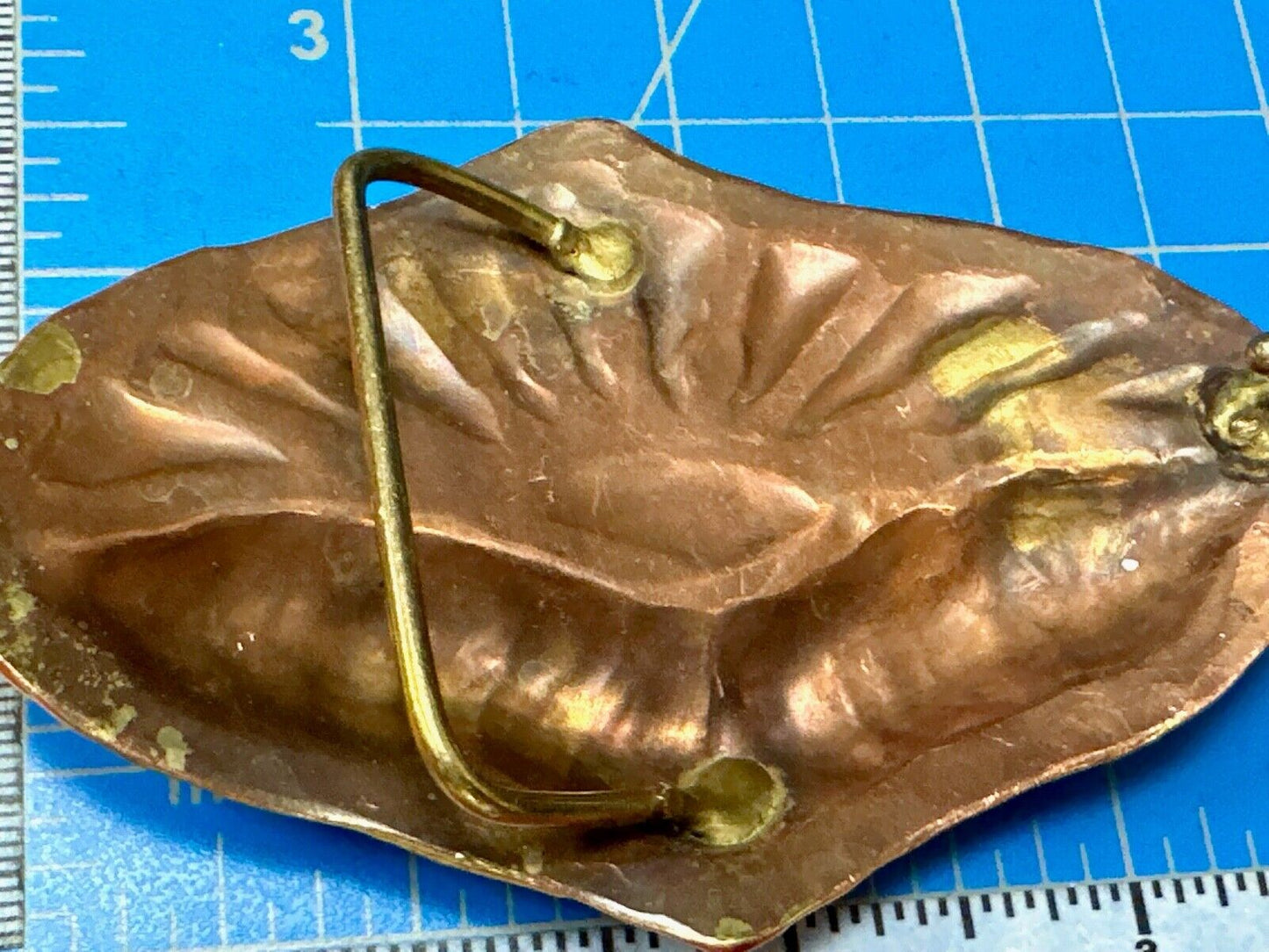Artisan Handmade India Inspired Mixed Metal LARGE Vintage Belt Buckle
