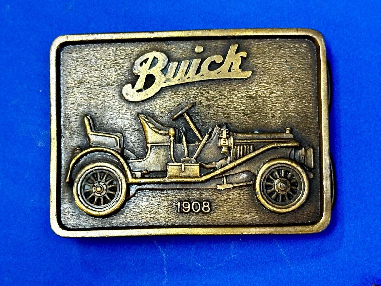 1908 BUICK Car Collectors Vintage 1975 Belt Buckle by Bergamot Brass Works