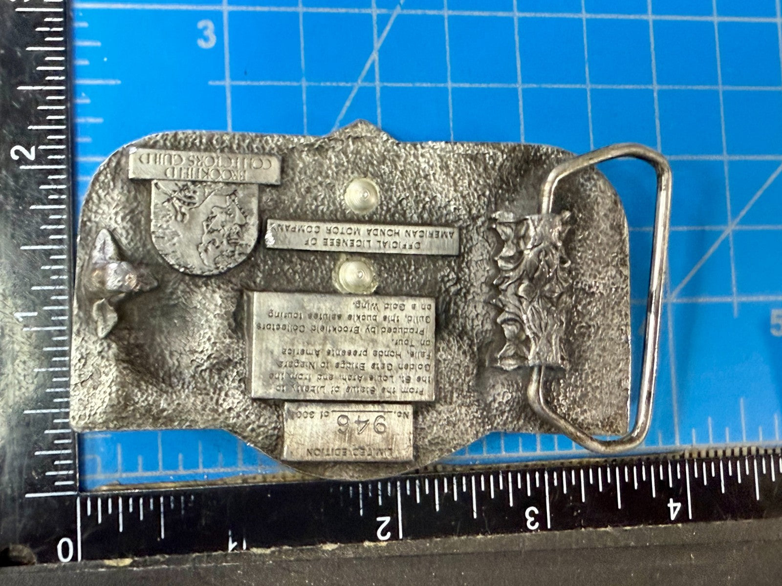 America on Tour Honda Motor Company Gold Wing Statue of Liberty Belt Buckle