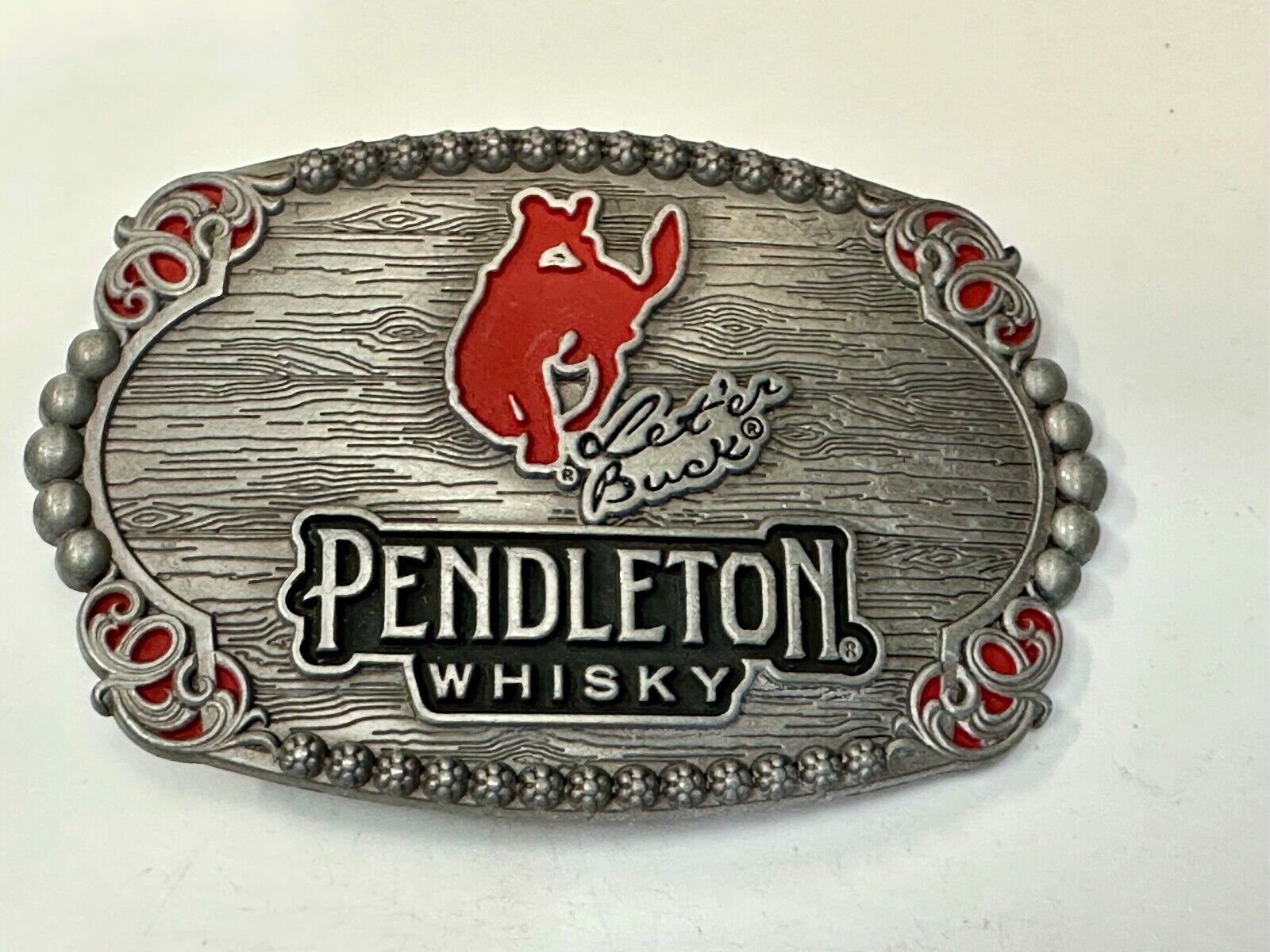 2023 Pendleton Whisky Let'er Buck Montana Silversmith Rodeo Cowboys Belt Buckle