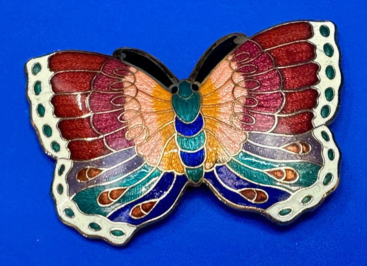 Beautiful India Inspired colorful butterfly shaped belt slide scarf clip