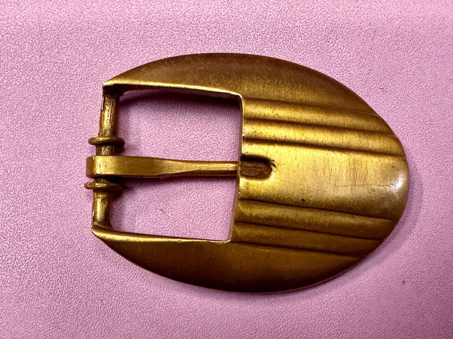 Unique Retro Gold Tone Replacement Dress Belt Buckle - Signed