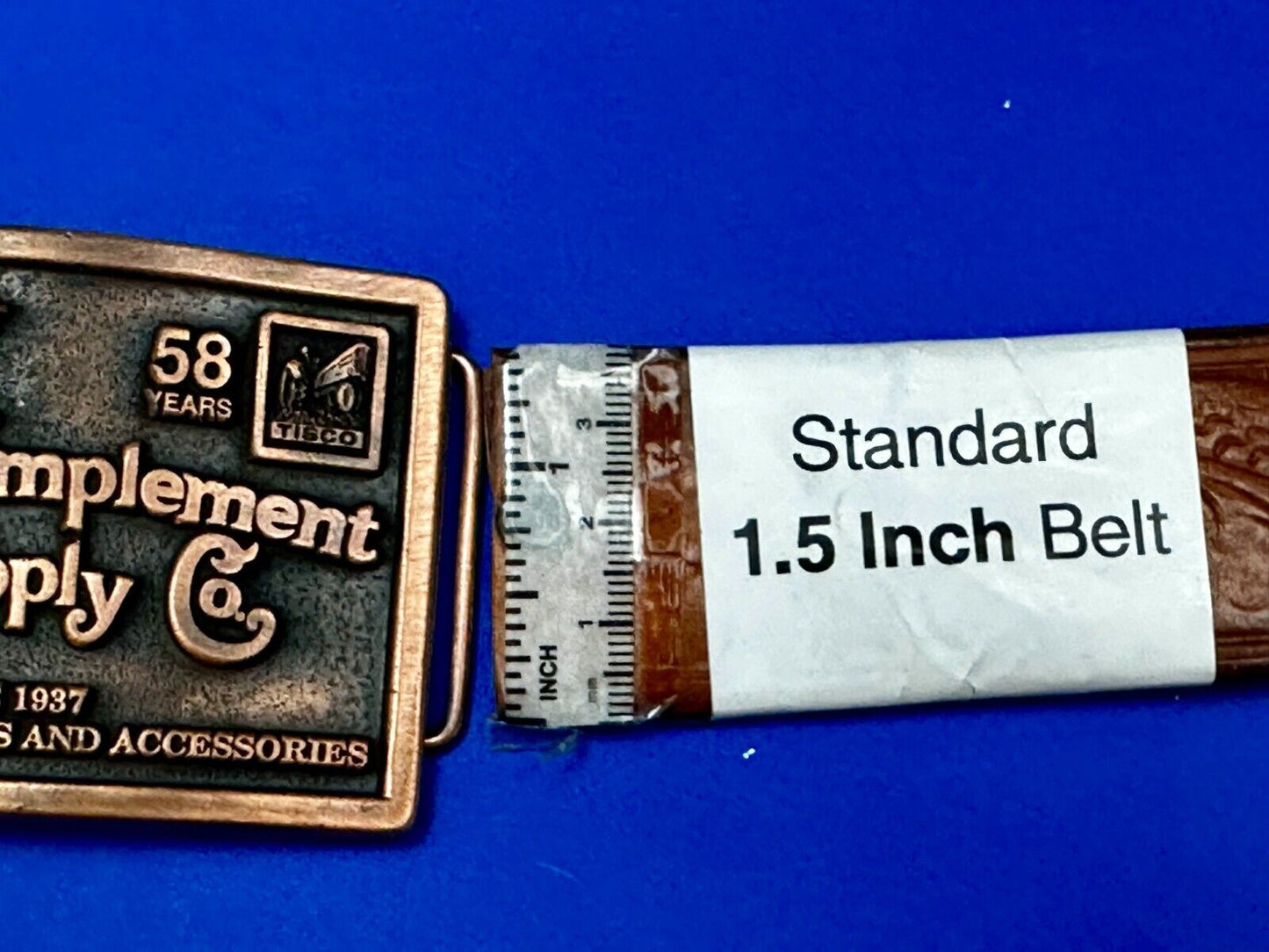 58 Years TISCO Tractor Implement Supply company NOS Belt Buckle by Speccast