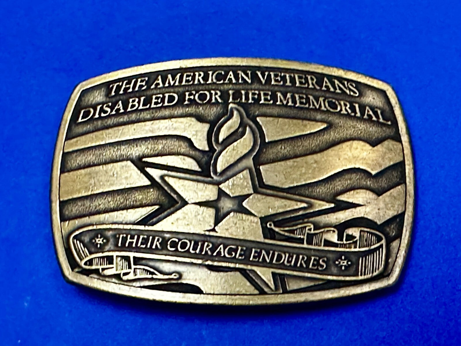 The American Veterans Disabled For Life Memorial Commemorative 2006 Belt Buckle