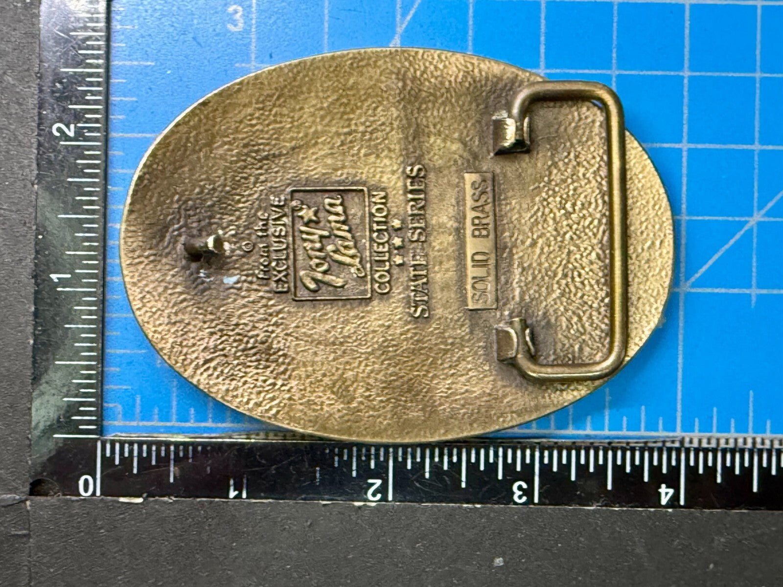 Texas Lone Star State Vintage Statehood Series Solid Brass Tony Lama Belt Buckle