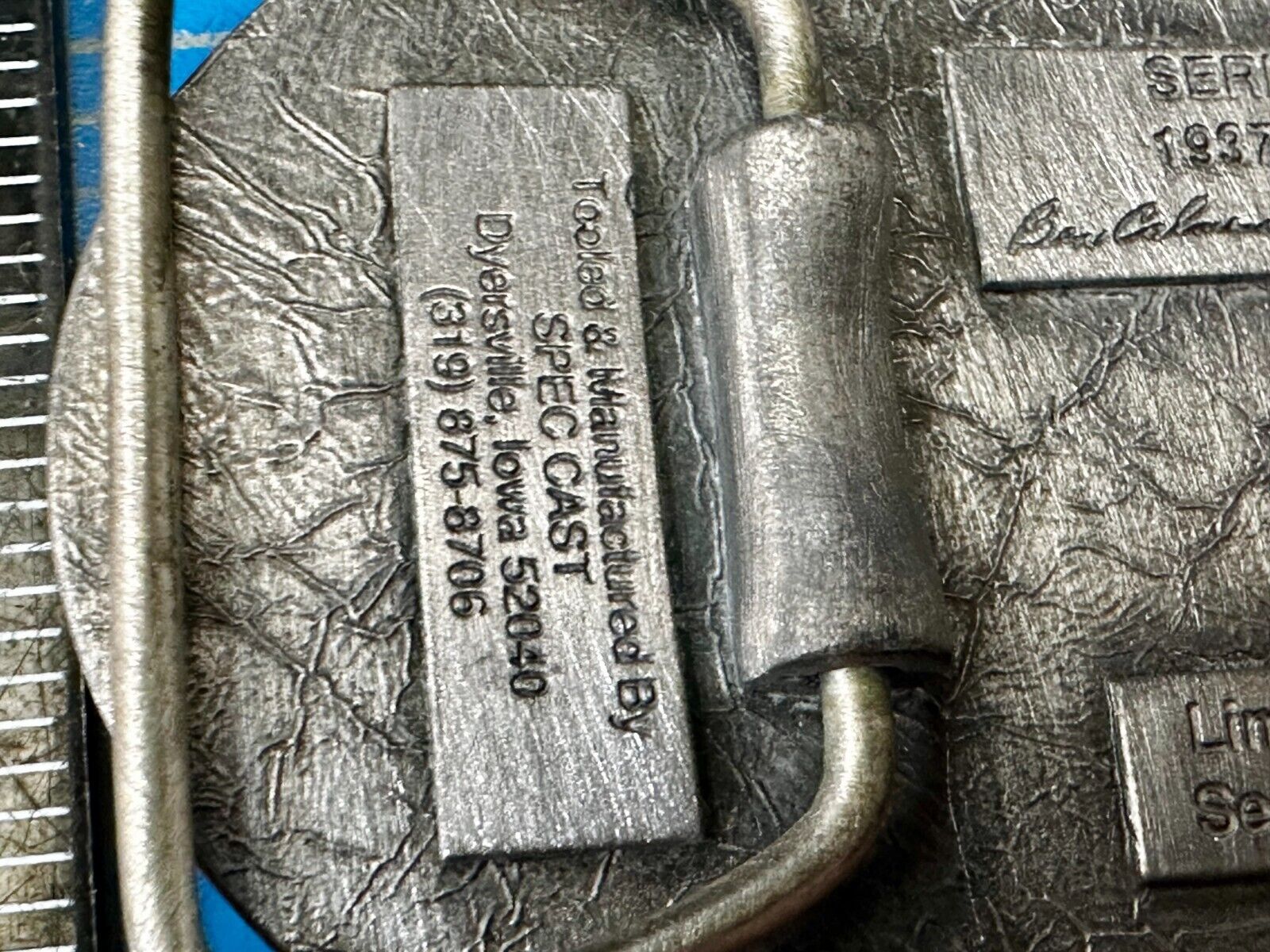Tractor Implement Supply Replacement Parts Commemorative Silver Tone Belt Buckle