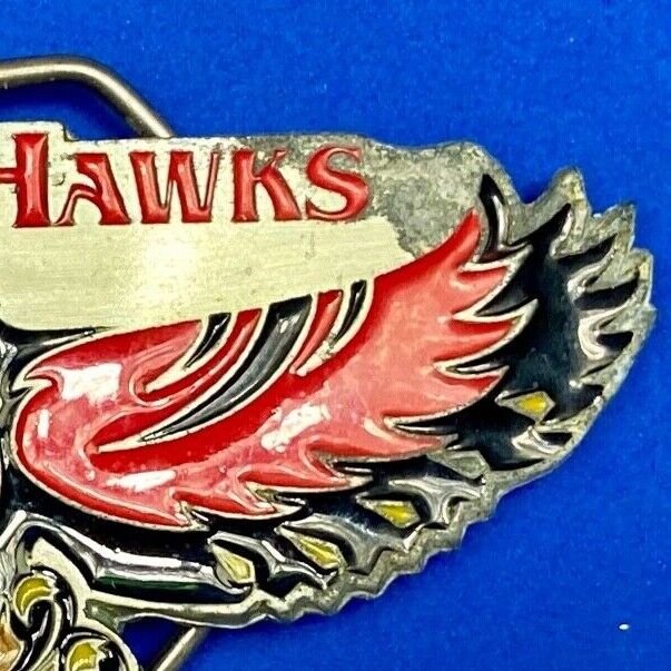 ATLANTA HAWKS LOGO CUT OUT NBA basketball FAN! BELT BUCKLE - some damage 