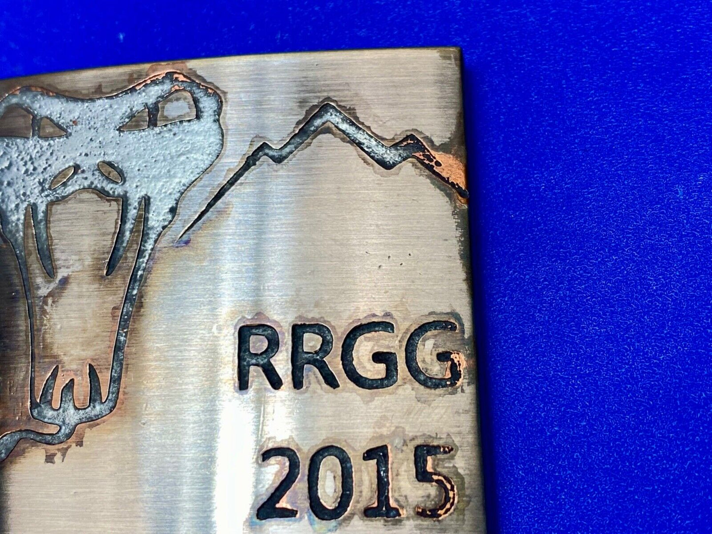 Used 2015 RRGG Mountain BMX Bike Belt Buckle Viper Logo Event Trail Ride Race