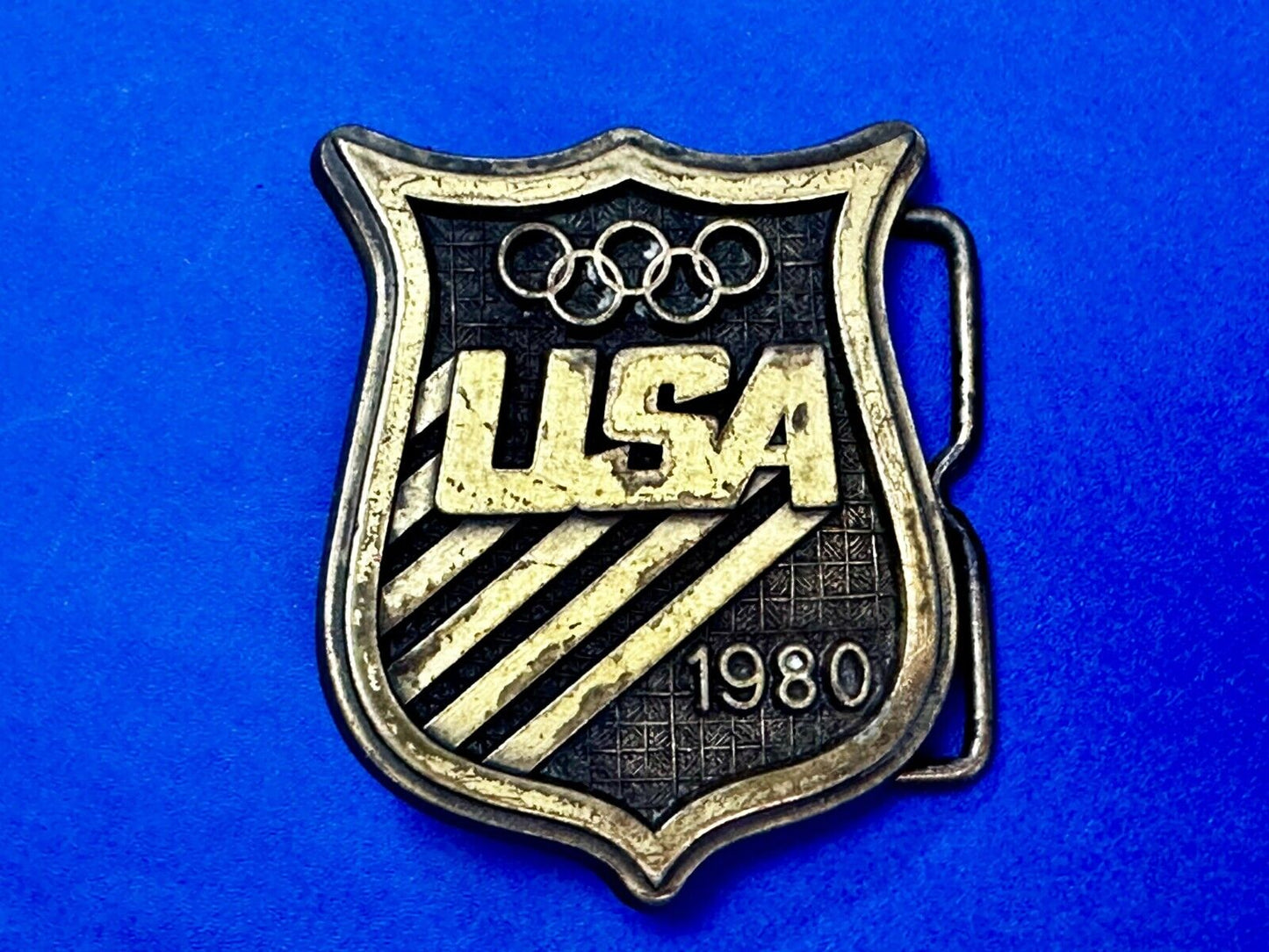 1980 USA Olympic Committee Vintage Paul Rollins Belt Buckle by RJ