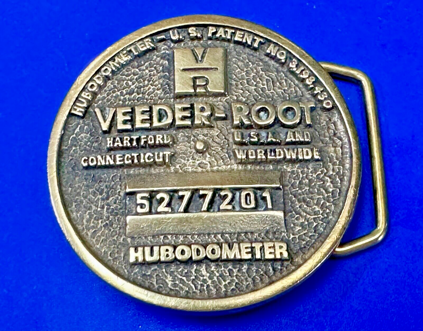 VEEDER-ROOT WHEEL END HUBODOMETERS Belt Buckle By Paul Rollins Associates