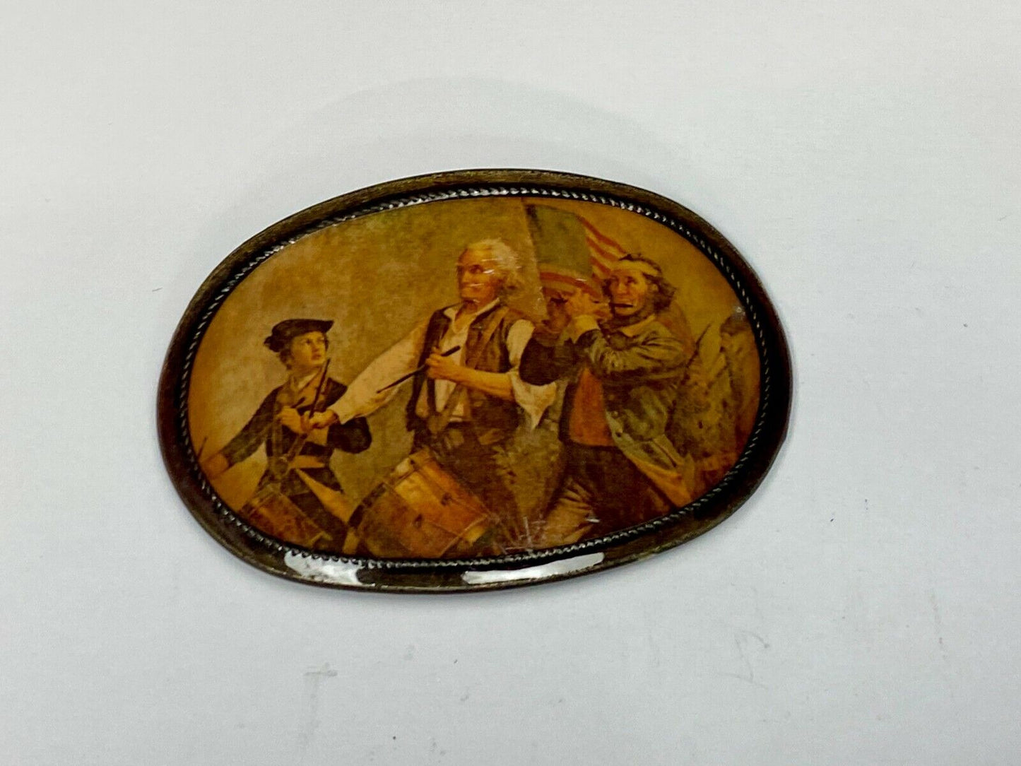 Patriotic USA  Picture Belt Buckle -  Band Marching Into Battle!