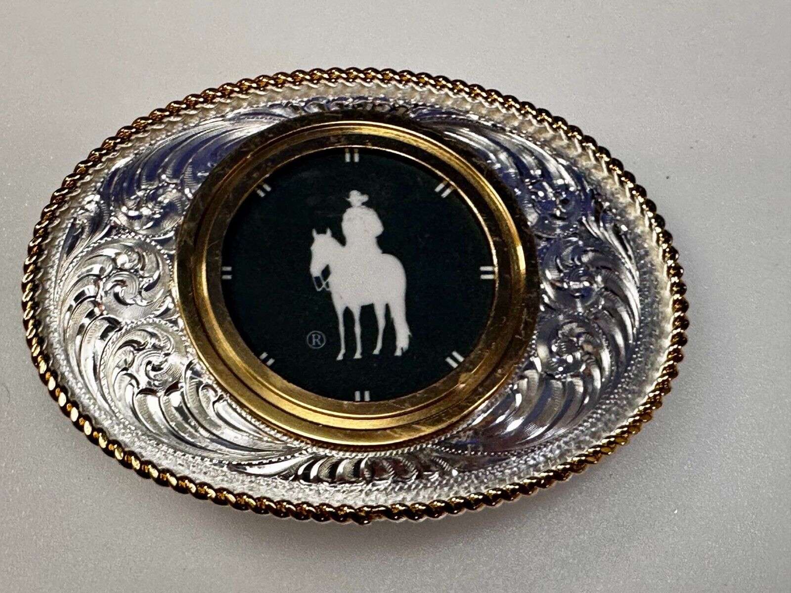 Vintage Blank Coin CollectorsTwo Tone Vintage Montana Silversmith Belt Buckle