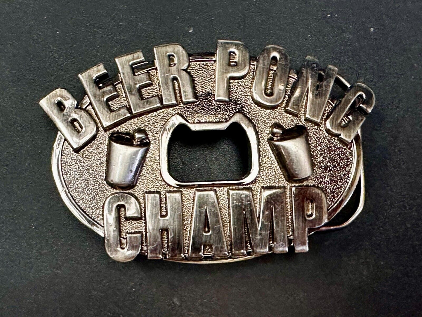 Beer Pong Champ Drunk Drinking Novelty Belt Buckle with Bottle Opener KALAN