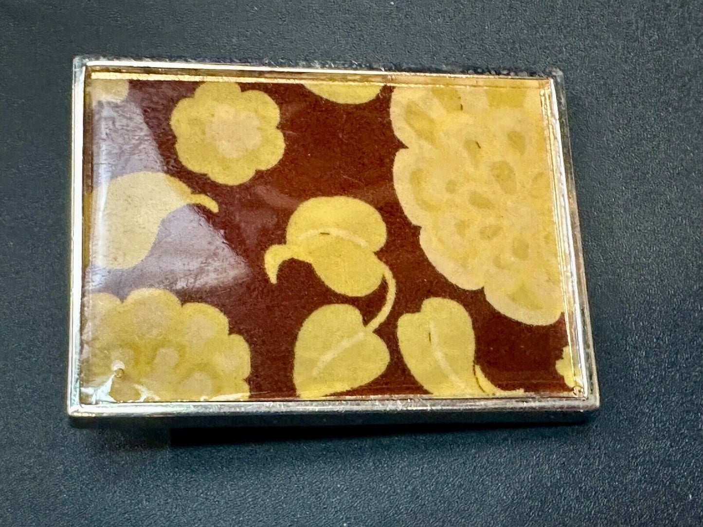 Abstract Fall Leaf Theme, What I call Wallpaper pattern Vintage Belt Buckle
