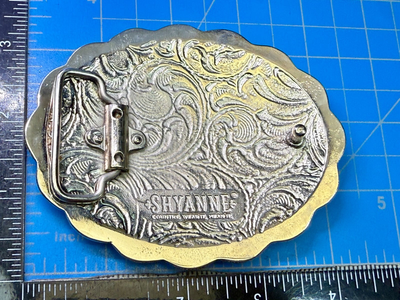United States of America Flag Sliced Pattern on Western Belt Buckle by Shyanne