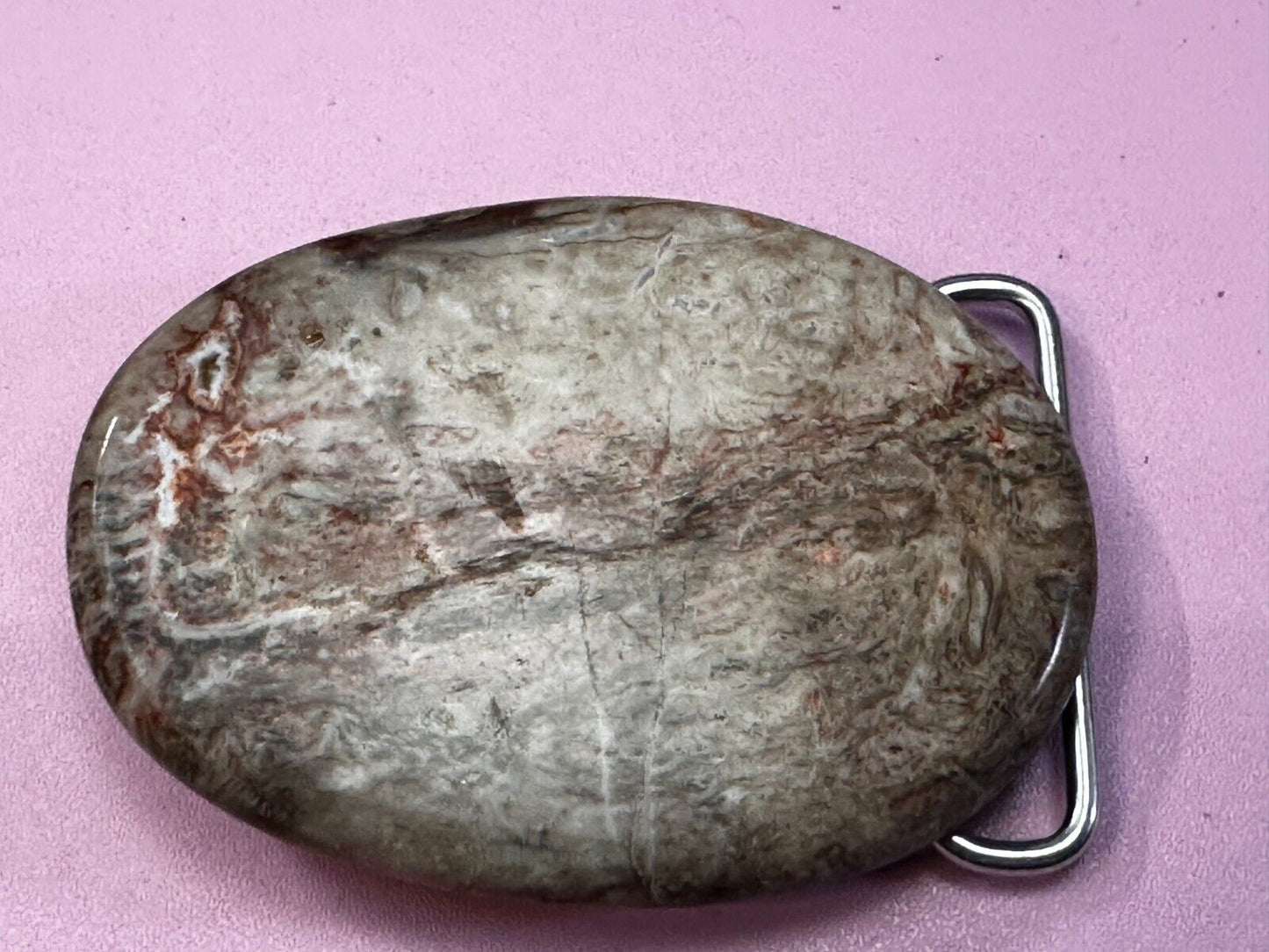 Unique Stone Rock Oval Shaped Artisan Hippy Vibe Slab Belt Buckle