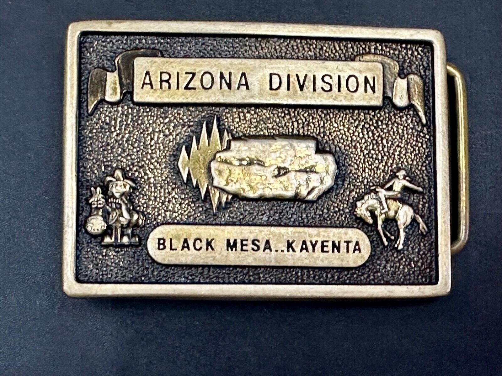 Arizona Division Black Mesa Keyenta Vintage Solid Brass BTS  belt buckle