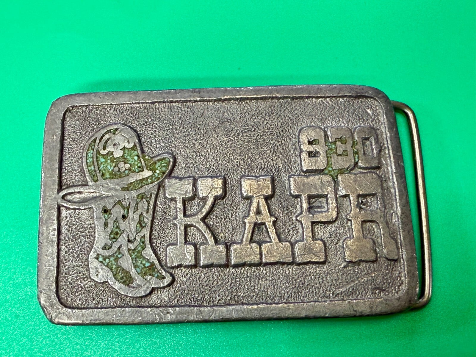 930 KAPR AM Radio Station Vintage 1976 Belt Buckle by Wyoming Studios Art Works