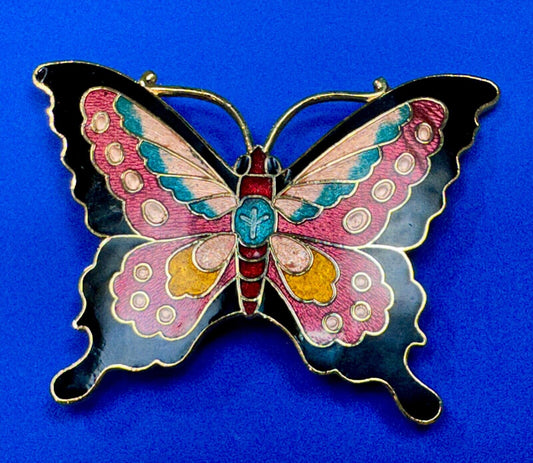 Beautiful India Inspired colorful butterfly shaped belt slide scarf clip