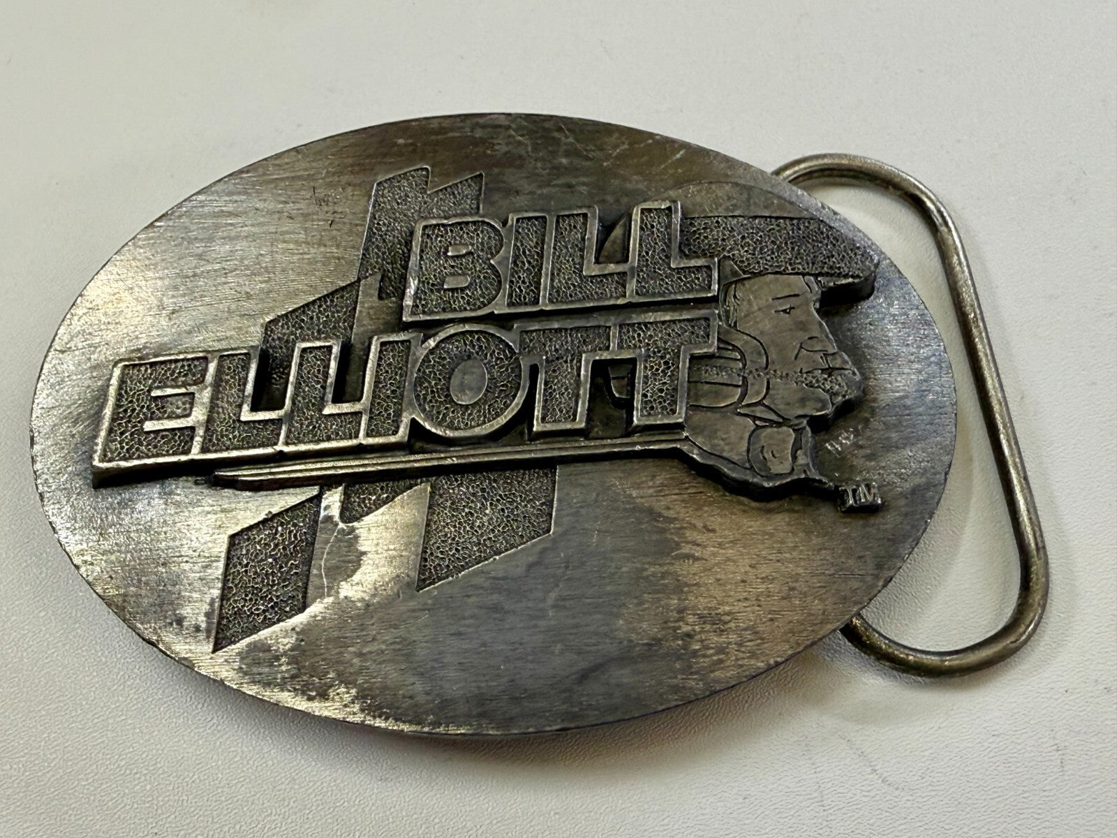 Bill Elliott NASCAR Car Racing Racer Driver Vintage 1991 Licensed  Belt Buckle