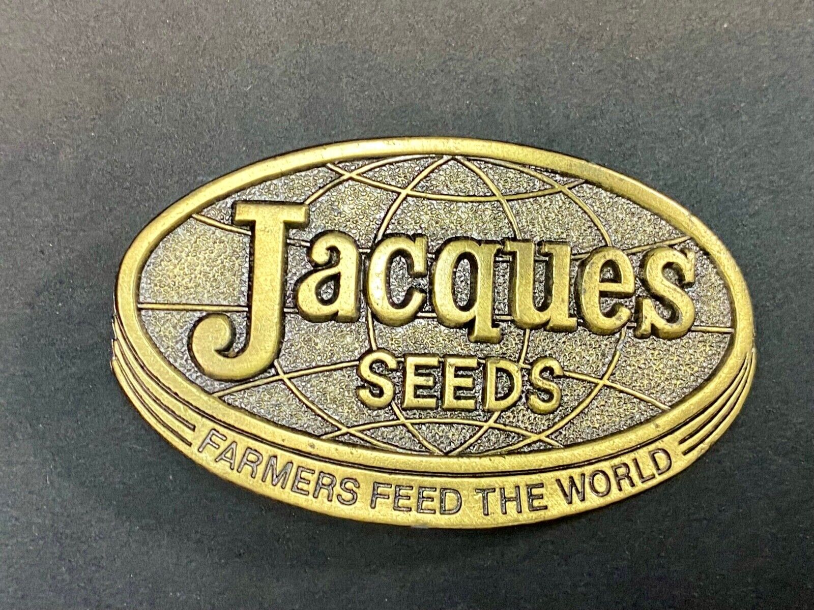 1977 Jacques Seed Farming Agriculture Corn Technology Belt Buckle By Lewis 