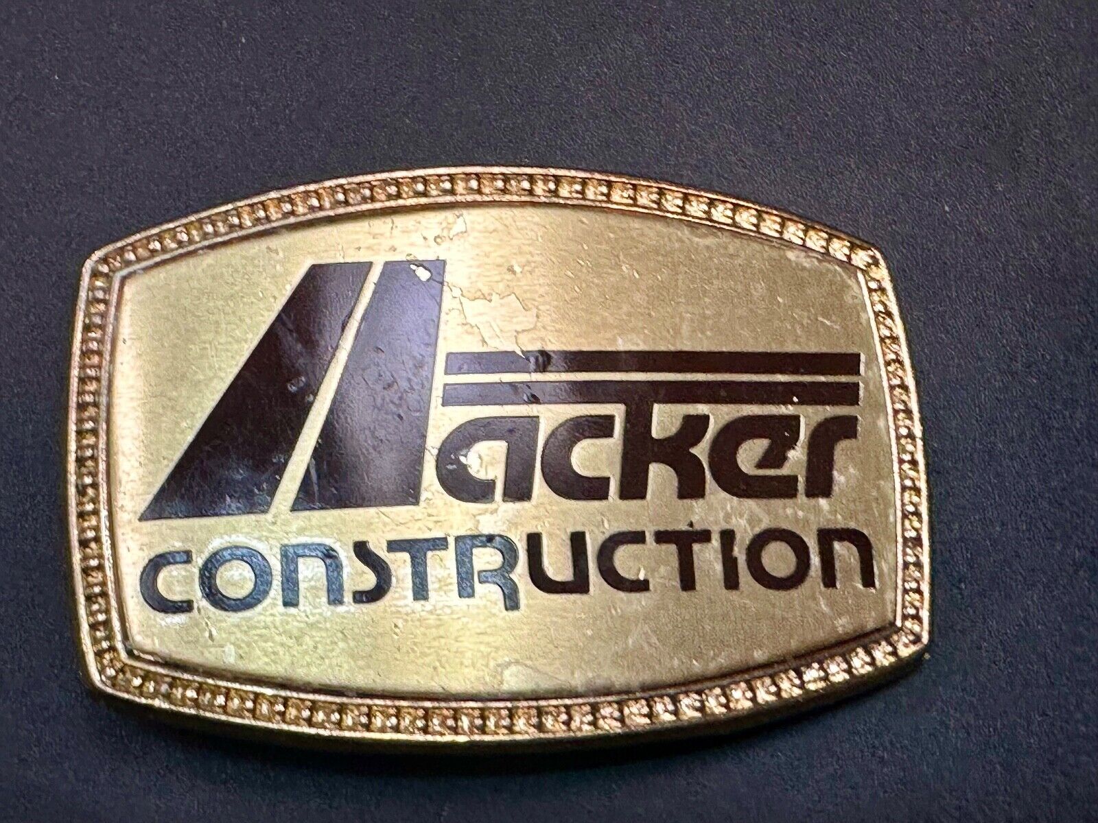ACKER Home Construction Company Promo Advertising belt buckle  FL, GA, Texas