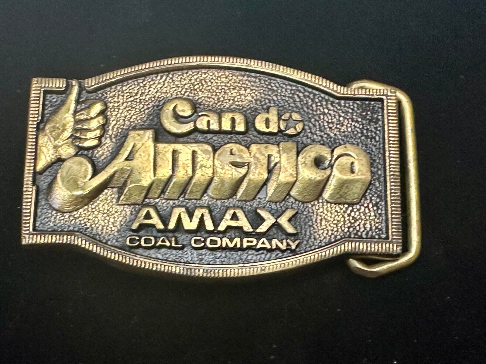 AMAX COAL COMPANY Can Do America Vintage Solid brass BTS belt buckle