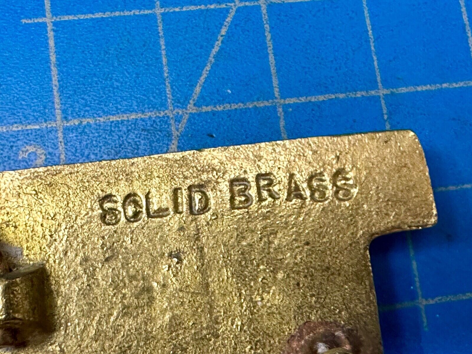TOM Custom Name in cutout block letters solid brass belt buckle - Taiwan ROC