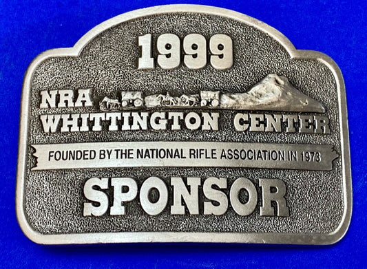 1999 NRA Whittington Center  National Rifle Associon Sponsor belt buckle