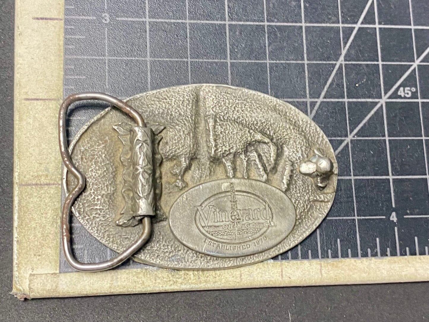 Vineyard oil pipeline rig gas company PA Promotional Advertising belt buckle 