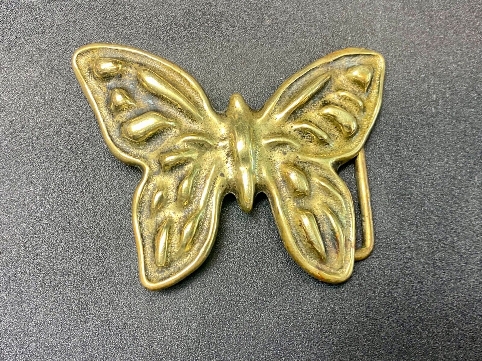 Beautiful Hippy Hobo style solid brass cut out ornate belt buckle