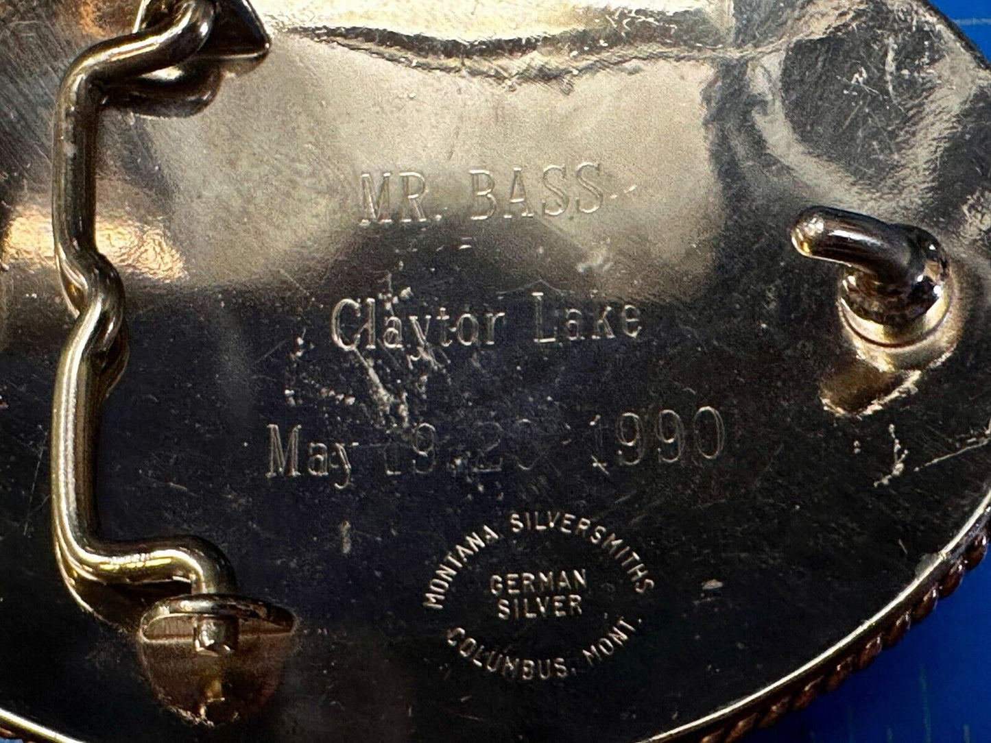 VA State Mr. Bass Fishing Clayton Lake Trophy Montana Silversmiths Belt Buckle