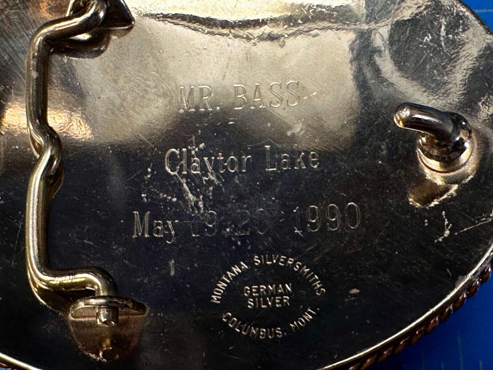 VA State Mr. Bass Fishing Clayton Lake Trophy Montana Silversmiths Belt Buckle
