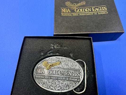 1994 NRA Golden Eagles National Rifle Association Limited Belt Buckle in box