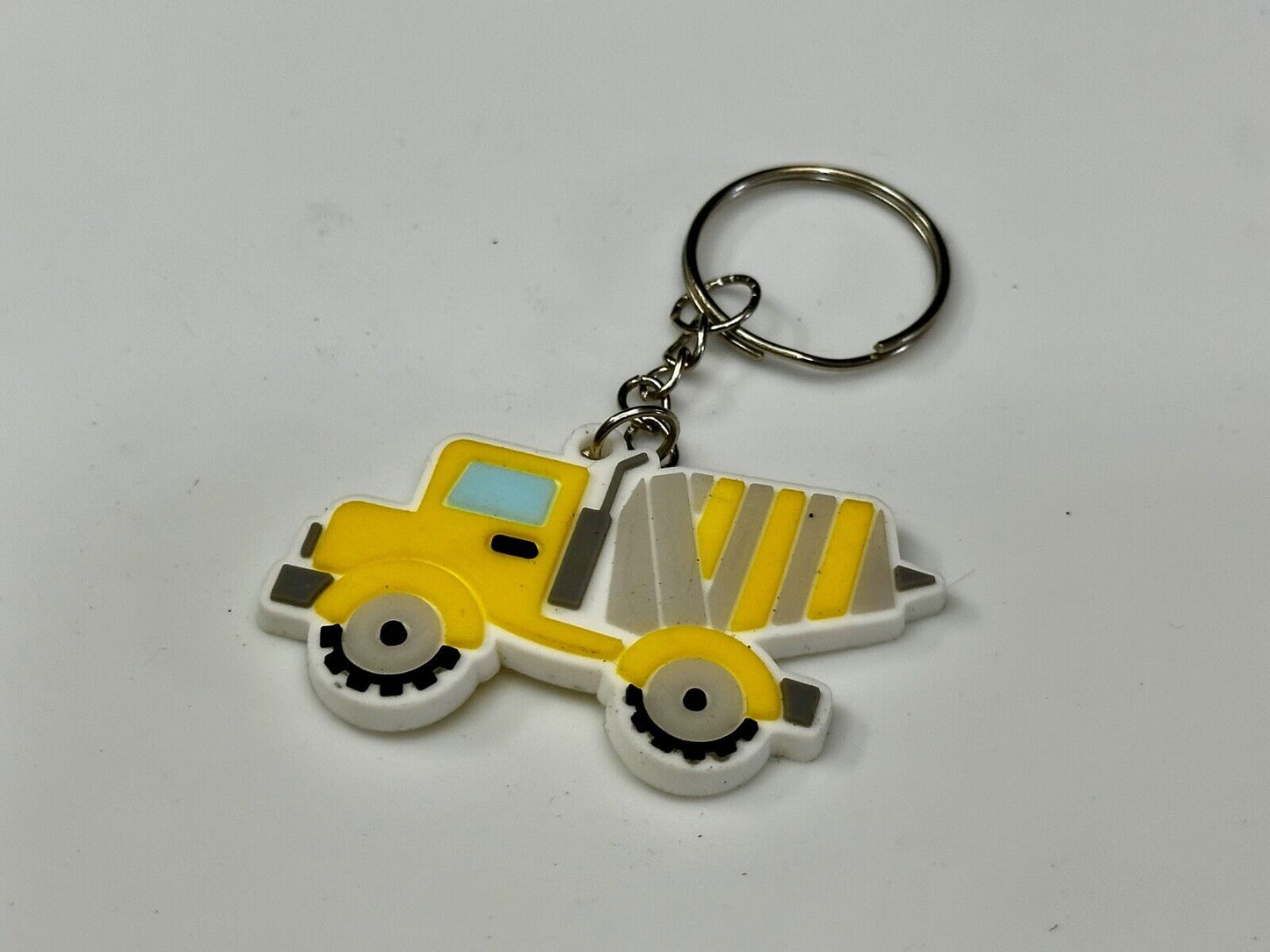 Toy Cement Truck cutout Keychain - Key Ring Chain