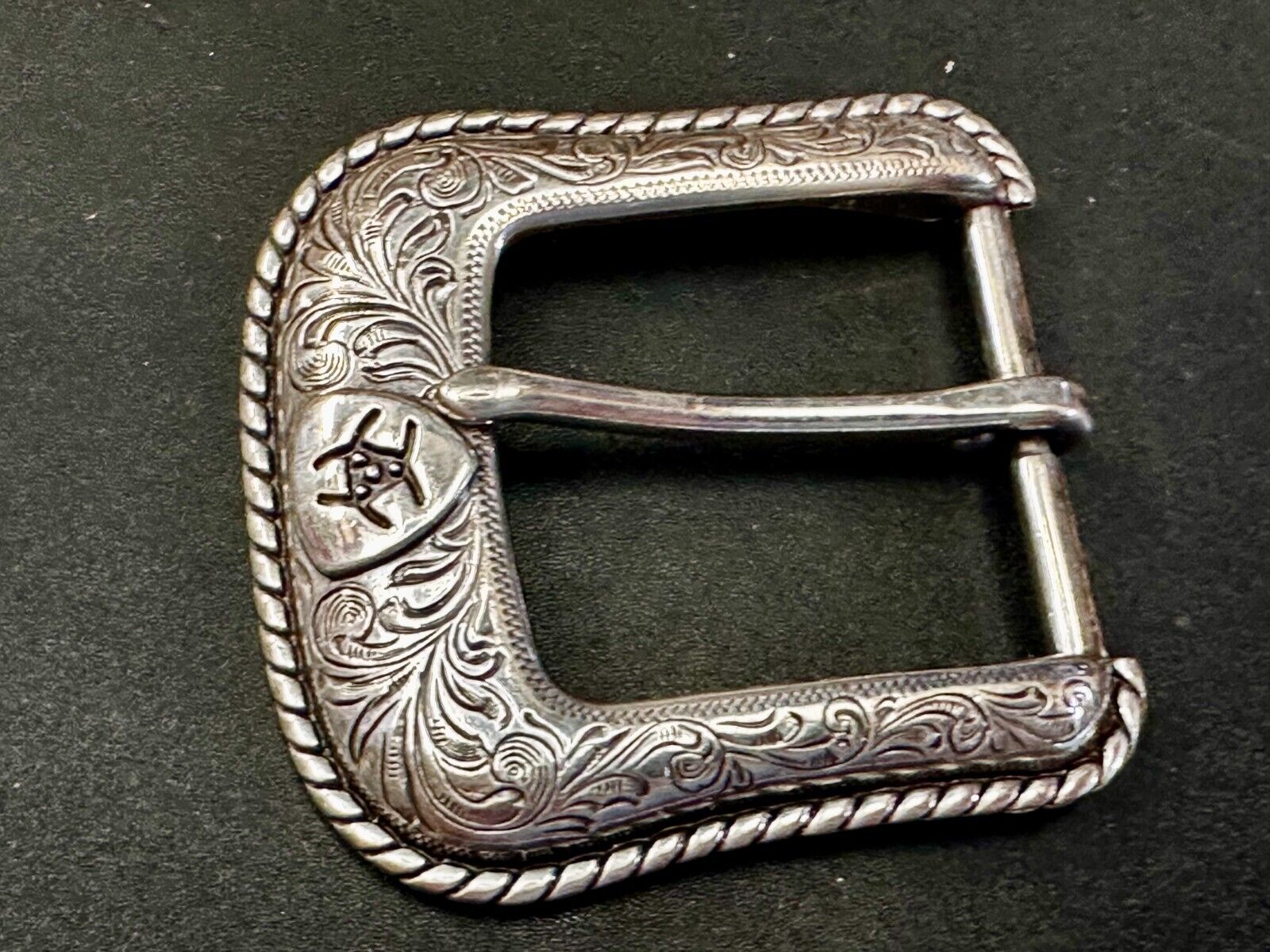 ARIAT Silver Belt Buckle A2108 Ranger Style Replacement Western Belt Buckle