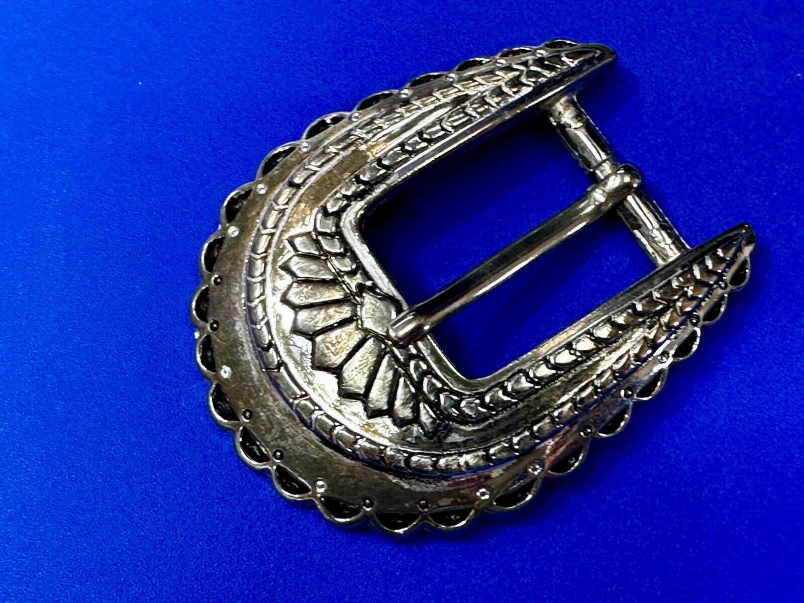 Unique Raised Dimensional Vintage Replacement Ornate 3" Wide Belt Buckle