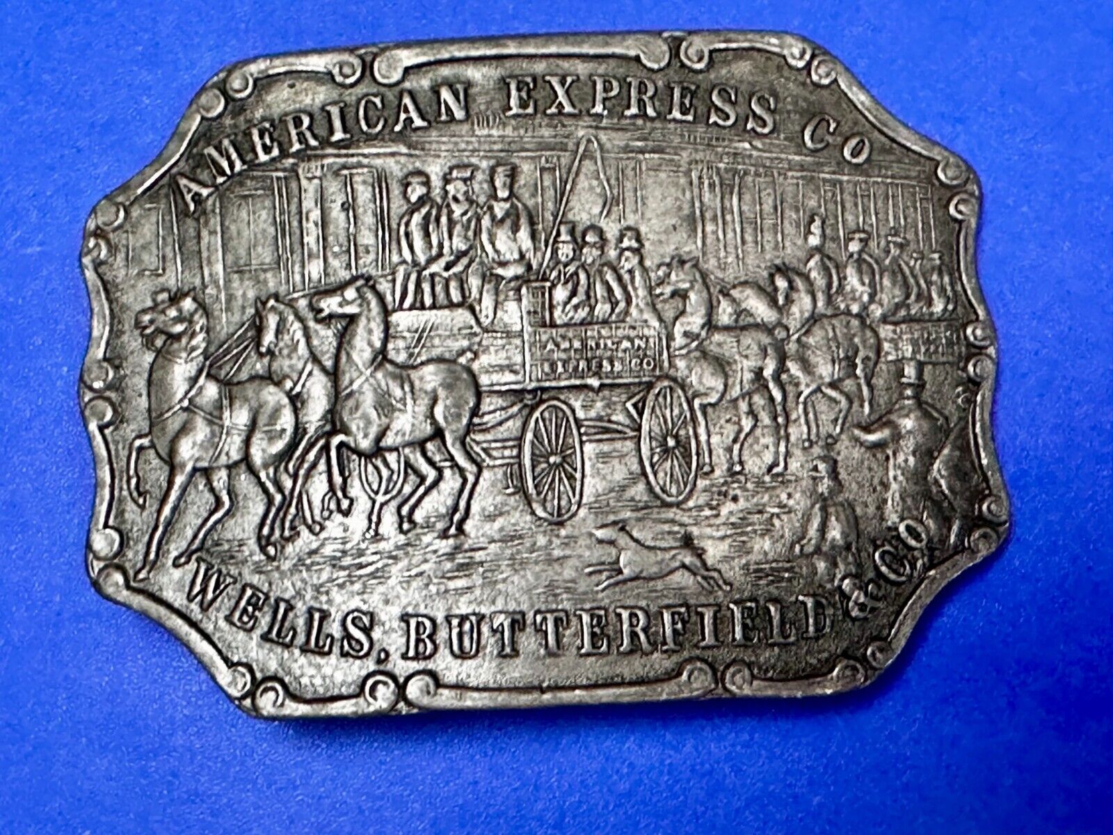 American Express Co Wells Butterfield Vintage Wells Bergamot Belt Buckle C-36