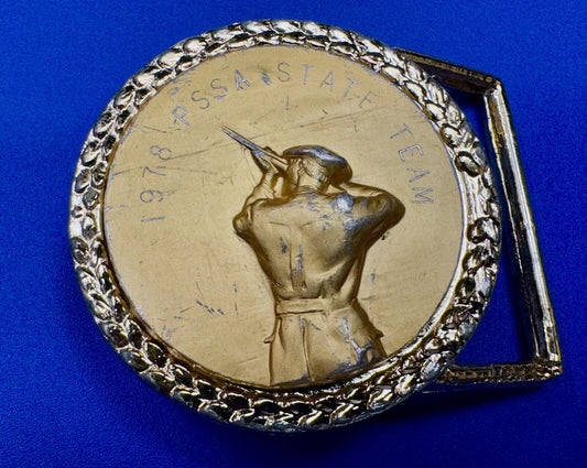 Vintage 1978 PSSA State Team shooting Rare Olympics Collectors belt buckle